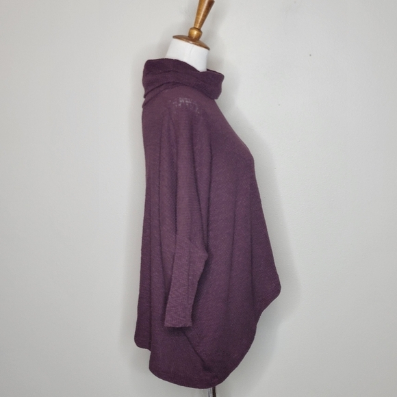 Free People Beach World Traveler Pullover Split‎ Back Oversized Sweater Top S - Picture 7 of 11